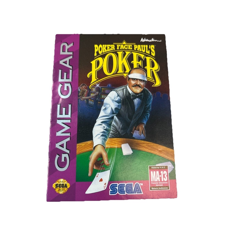 Poker Face Paul's Poker‎ Manual Only Game Gear SEGA